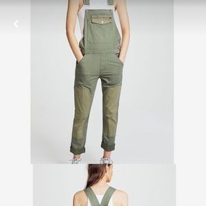 Hudson olive green workwear overalls